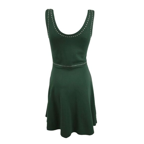 Rosie Harlow Juniors' Studded Fit & Flare Dress - Hunter Green - Picture 2 of 2